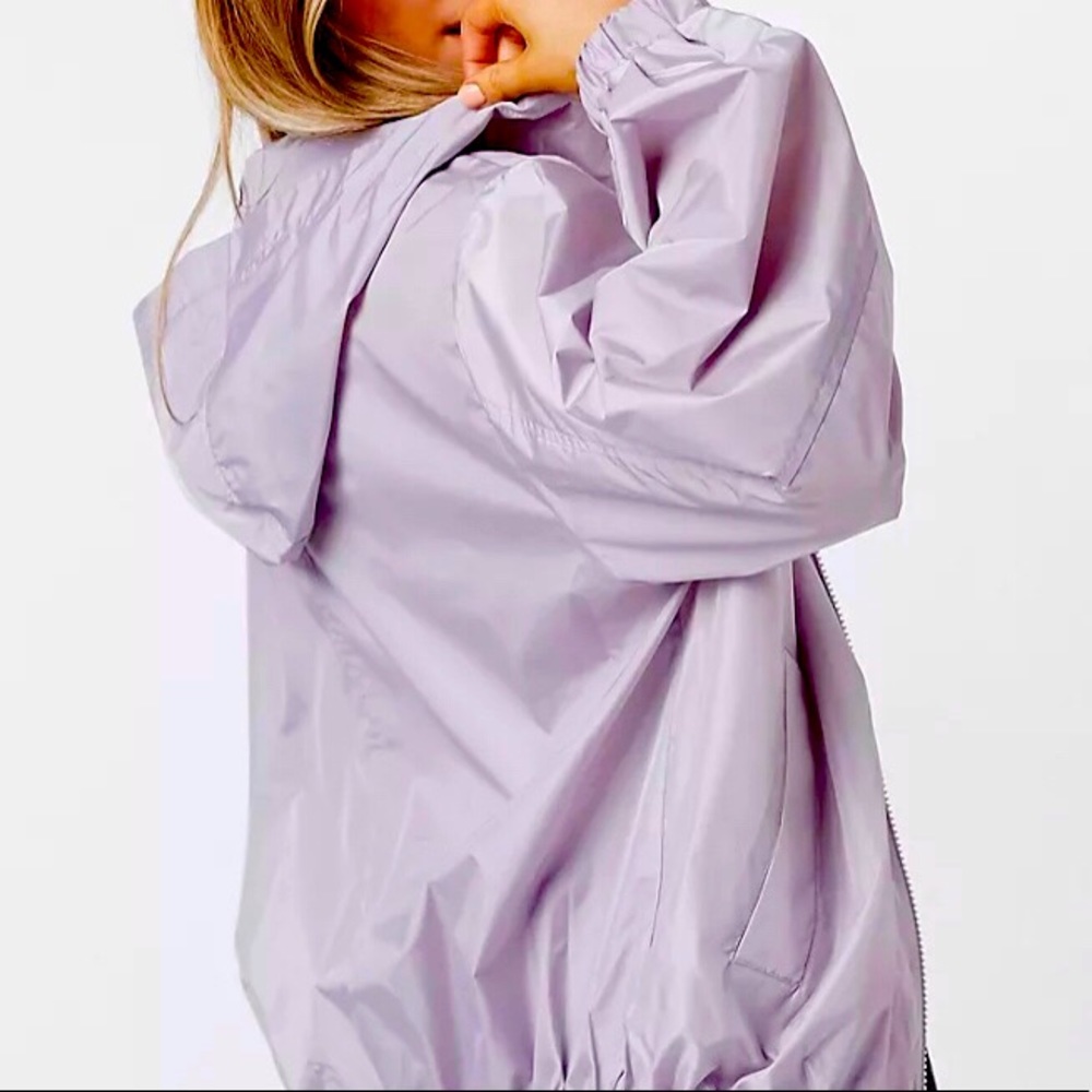☂ ASOS Design Hooded Cropped Bomber Rain Jacket/Windbreaker in lilac